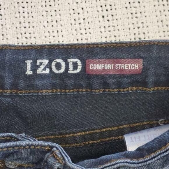 Izod Comfort Straight Stretch Sz. 32 x 30 Blue Jeans - Picture 7 of 10
